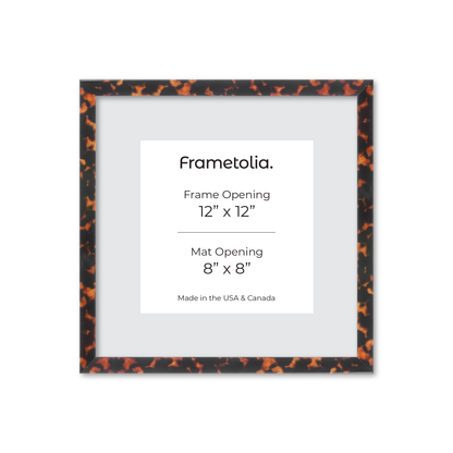 12" x 12" Tortoise Burlwood Verona Wall Frame