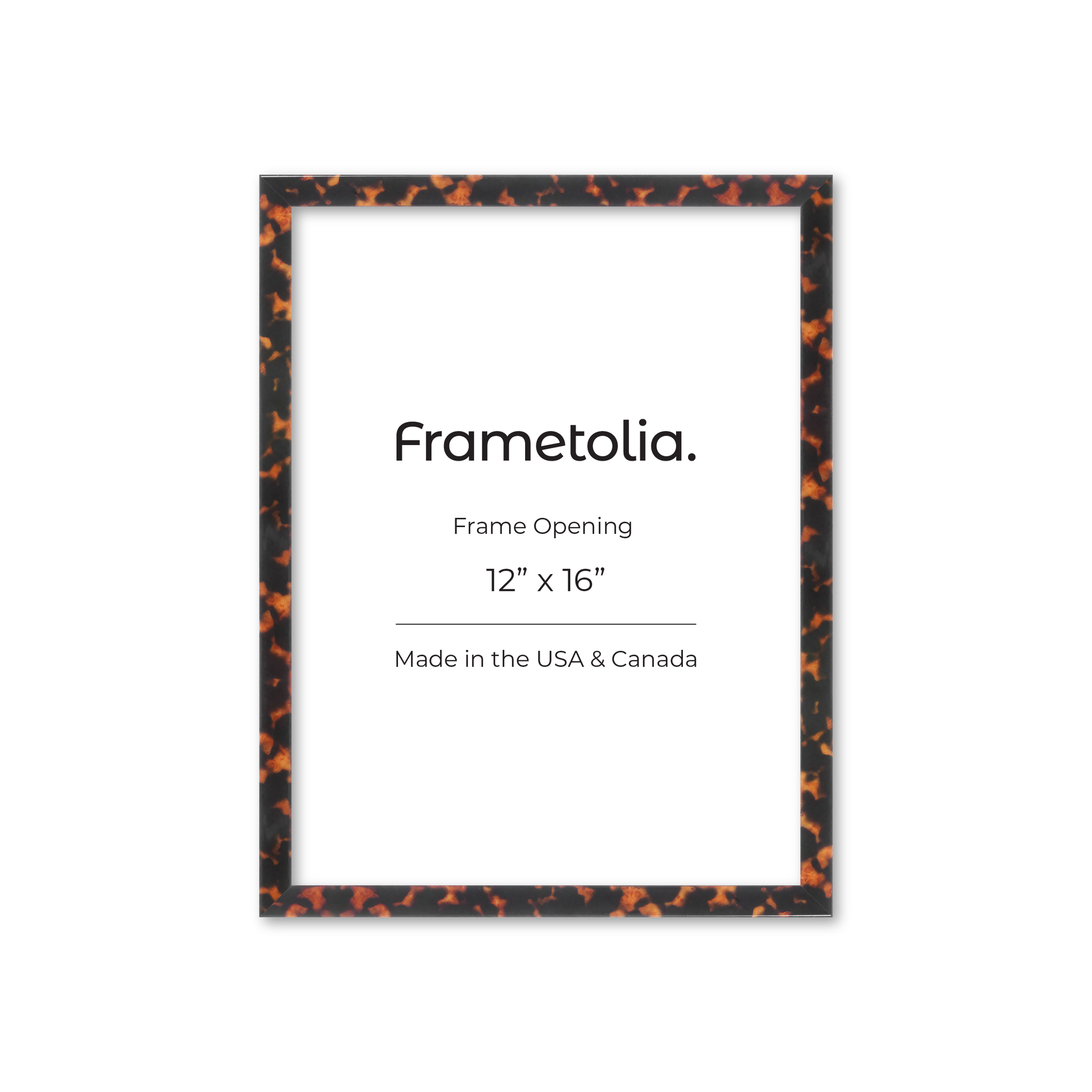 12" x 16" Tortoise Burlwood Verona Wall Frame