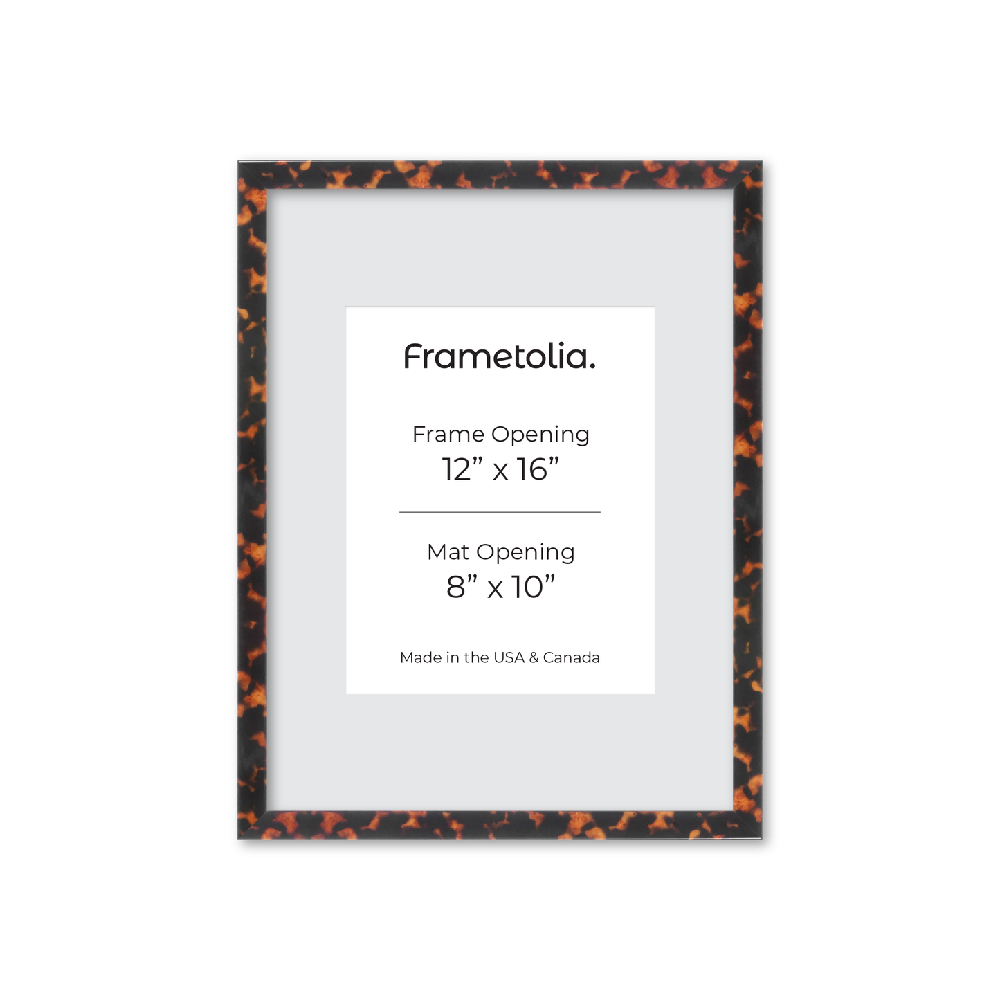 12" x 16" Tortoise Burlwood Verona Wall Frame