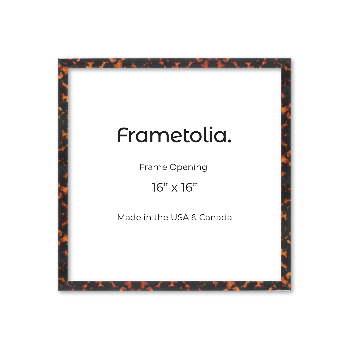16" x 16" Tortoise Burlwood Verona Wall Frame