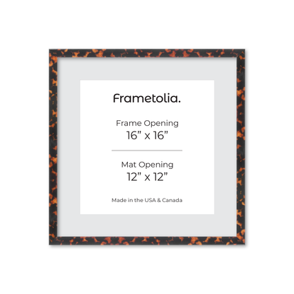 16" x 16" Tortoise Burlwood Verona Wall Frame