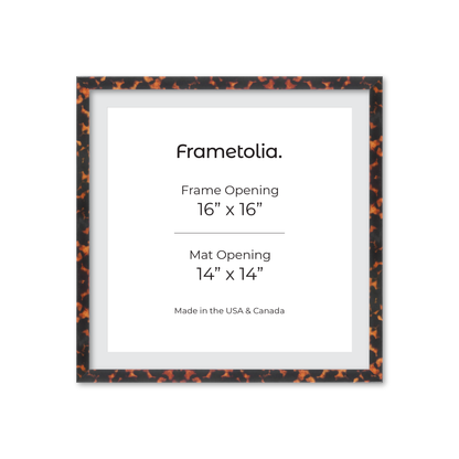16" x 16" Tortoise Burlwood Verona Wall Frame