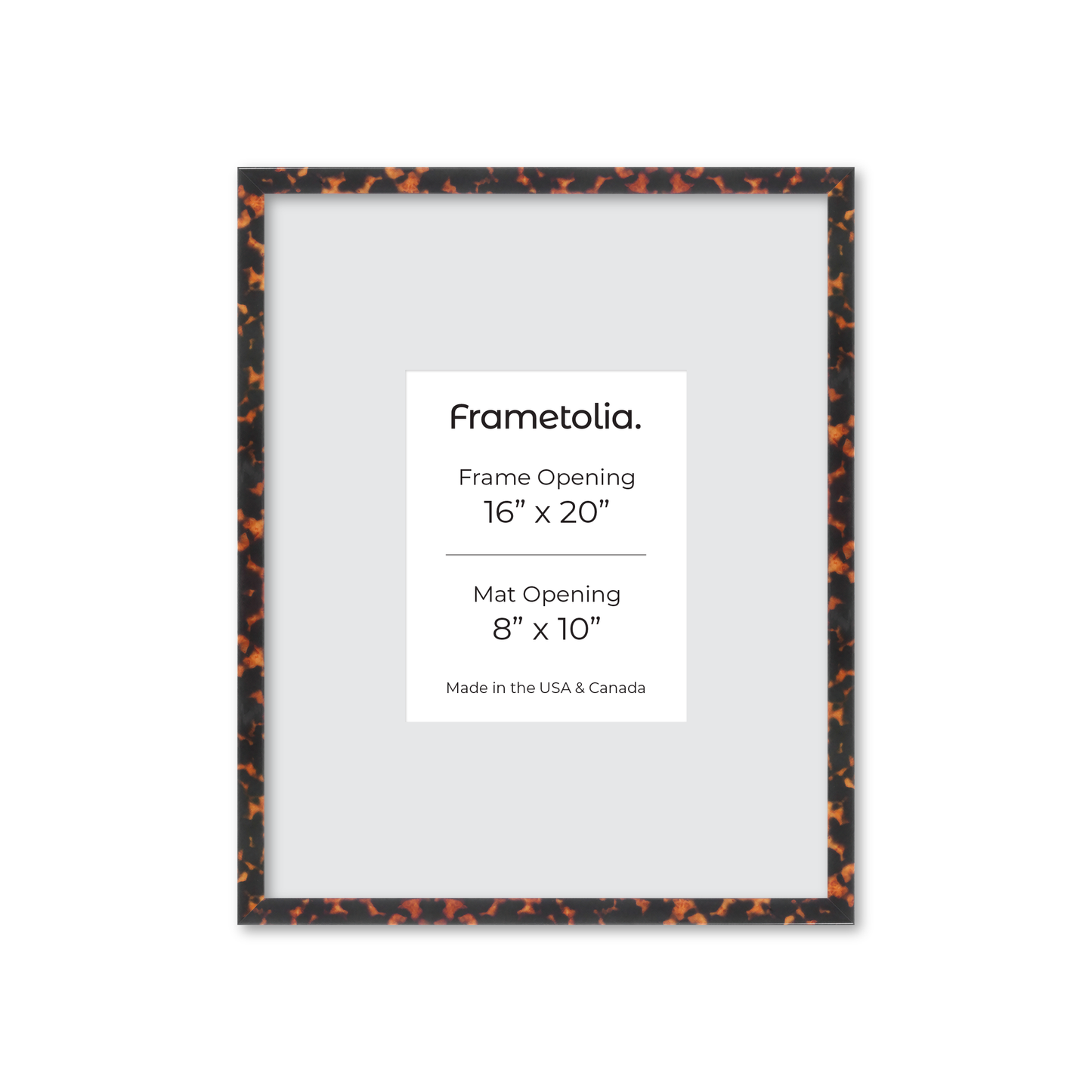 16" x 20" Tortoise Burlwood Verona Wall Frame