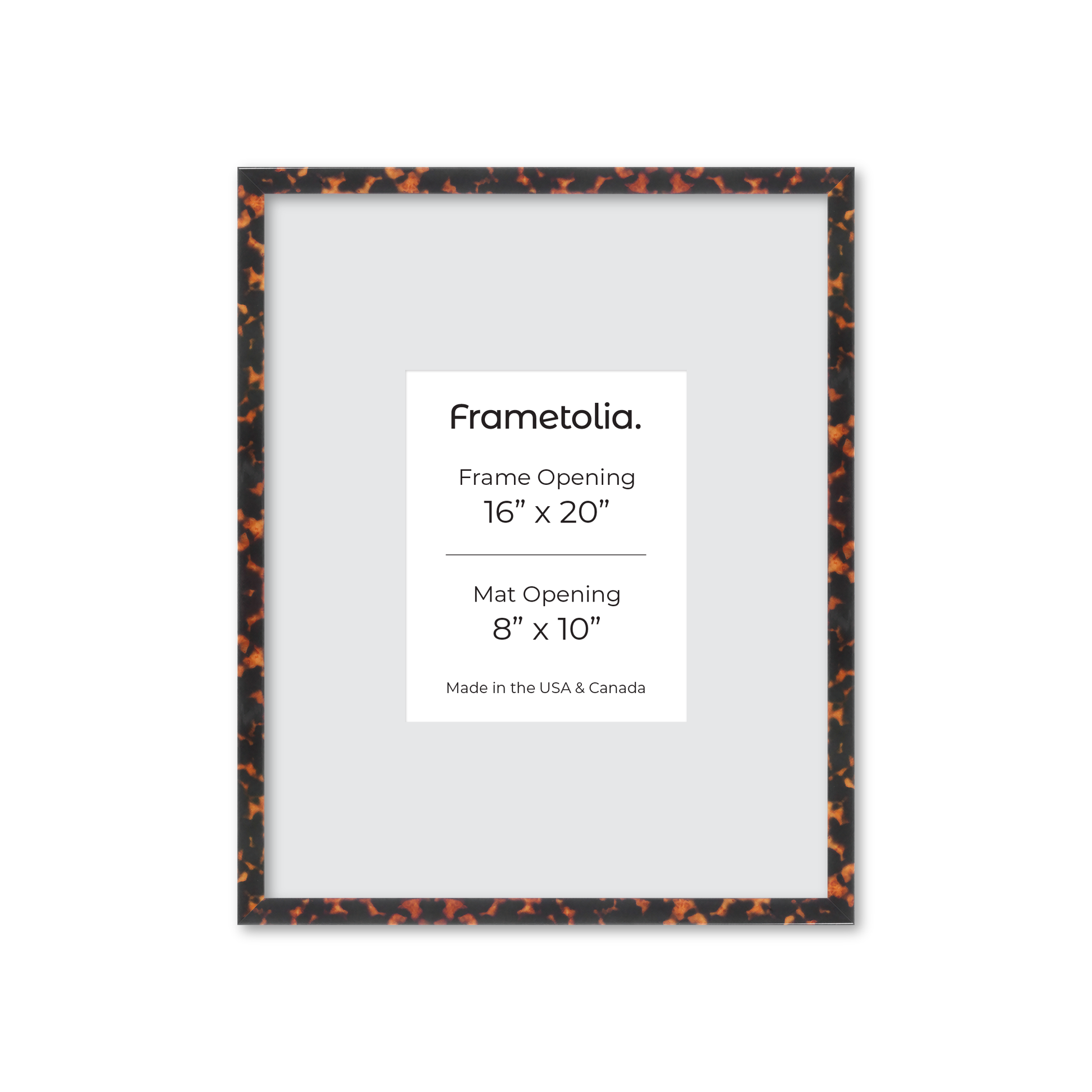 16" x 20" Tortoise Burlwood Verona Wall Frame