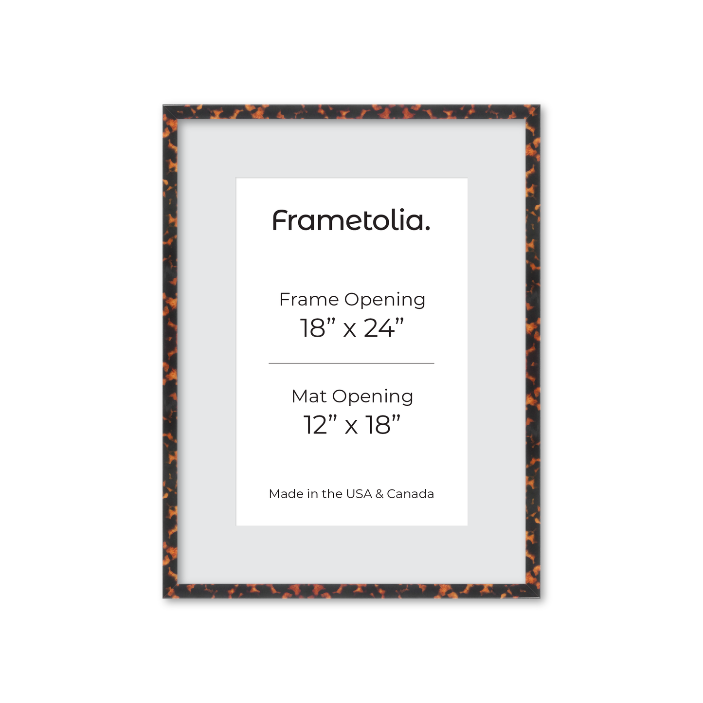 18" x 24" Tortoise Burlwood Verona Wall Frame