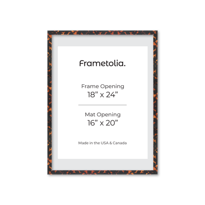 18" x 24" Tortoise Burlwood Verona Wall Frame