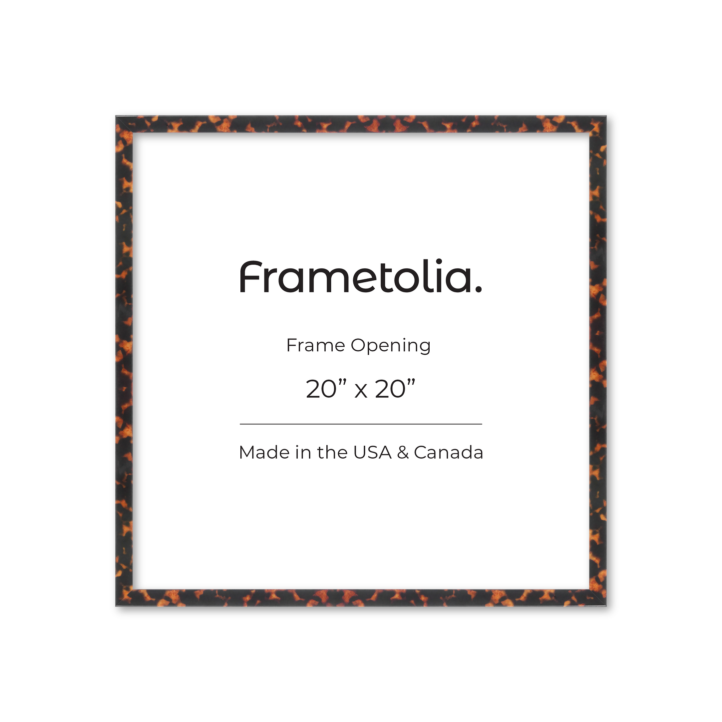 20" x 20" Tortoise Burlwood Verona Wall Frame