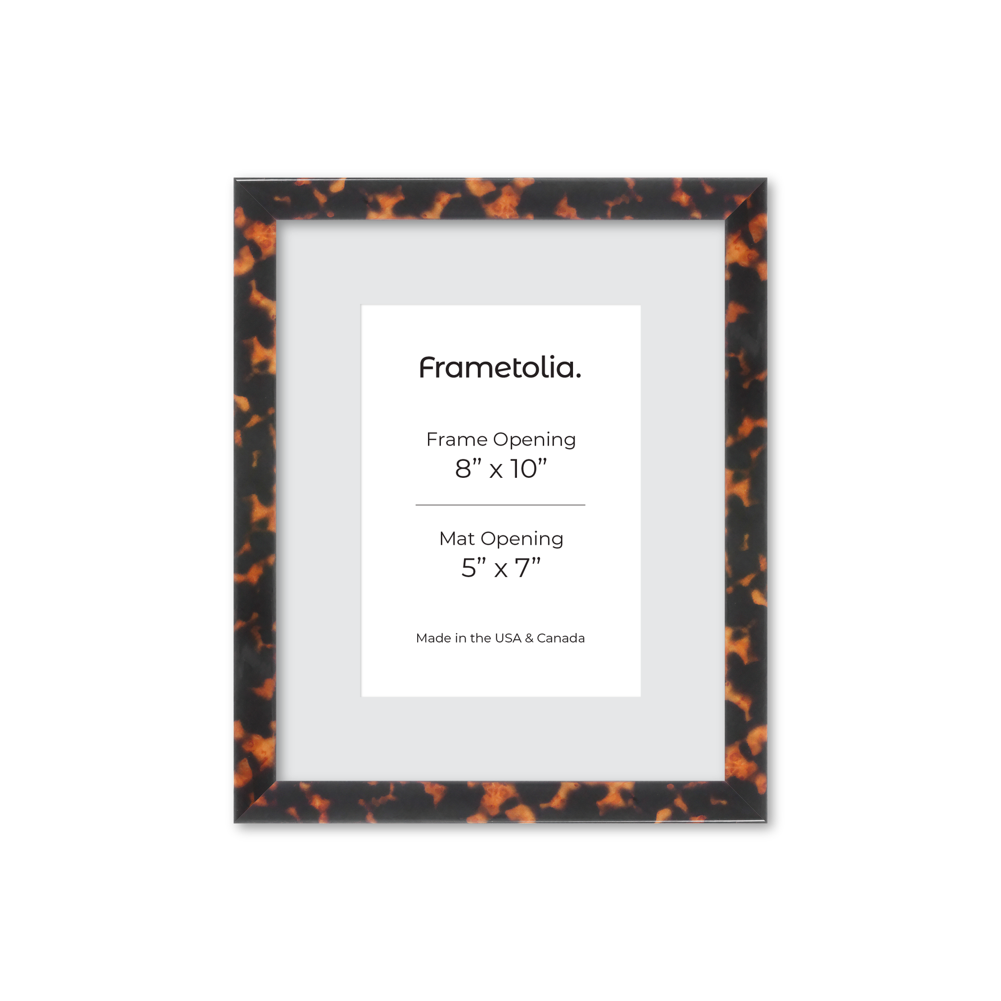8" x 10" Tortoise Burlwood Verona Wall Frame