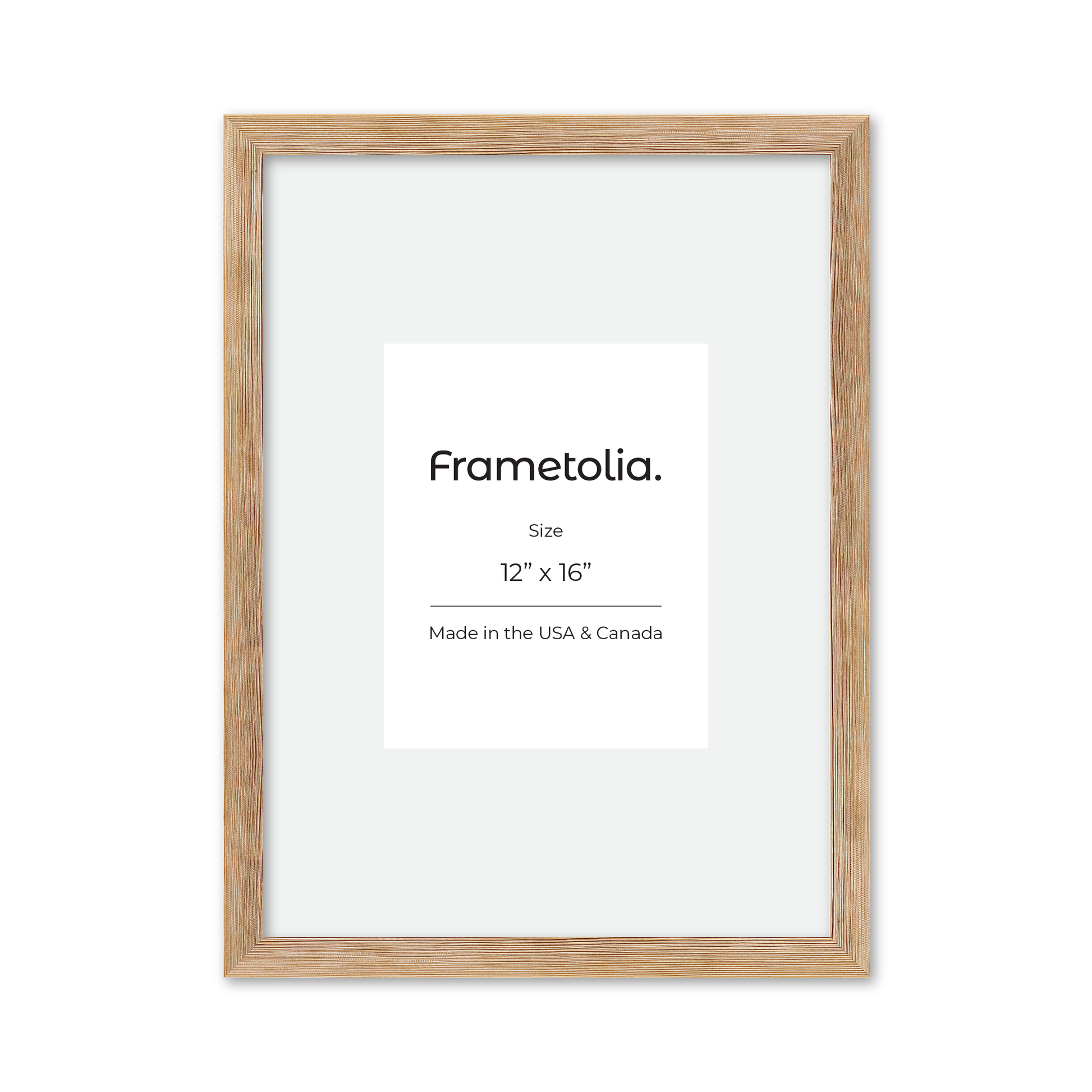 12" x 16" White Wash Natural Sierra Wall Frame