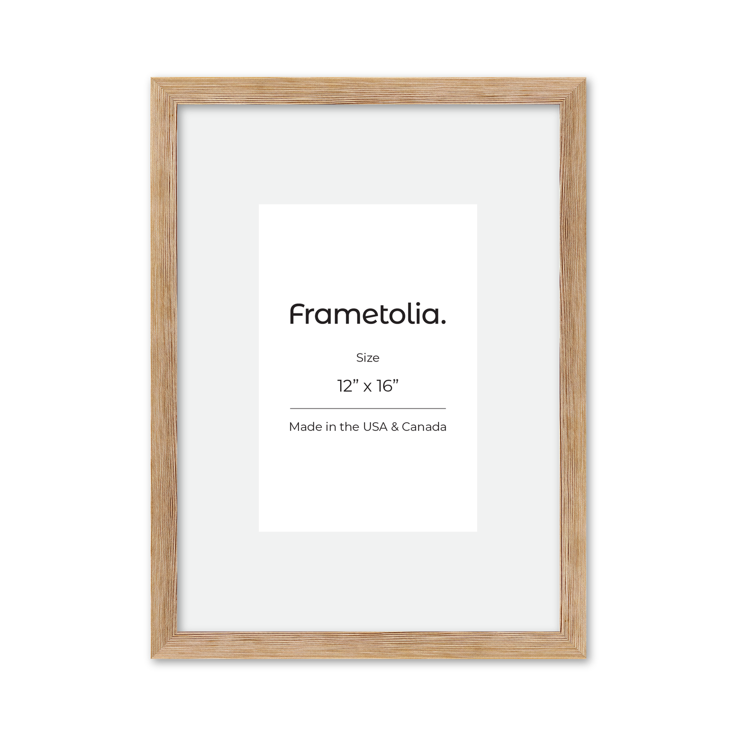 12" x 16" White Wash Natural Sierra Wall Frame