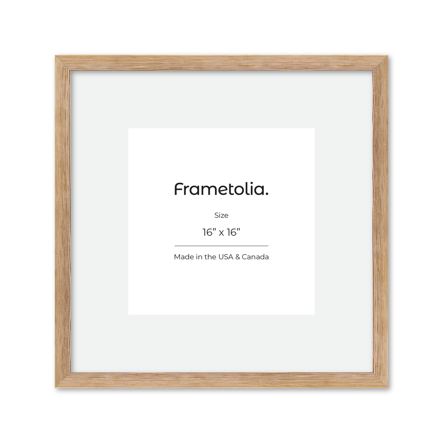 16" x 16" White Wash Natural Sierra Wall Frame