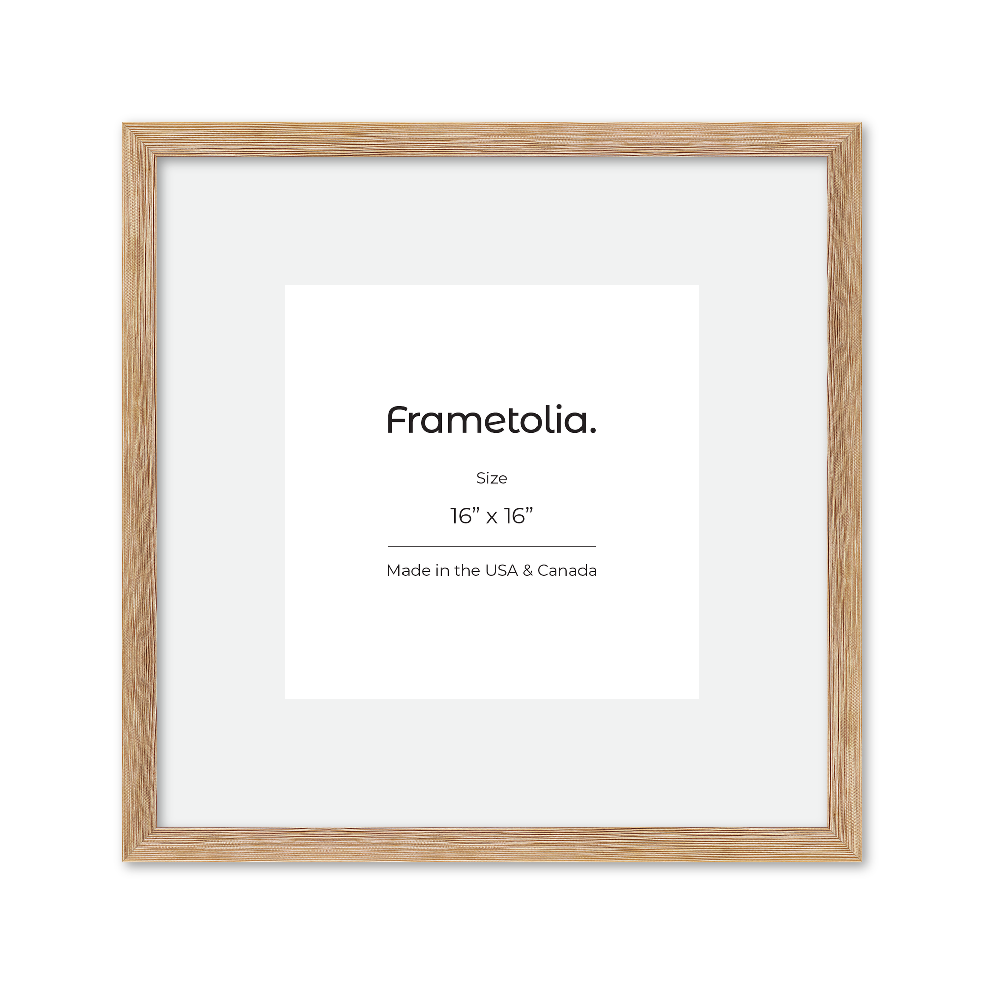16" x 16" White Wash Natural Sierra Wall Frame