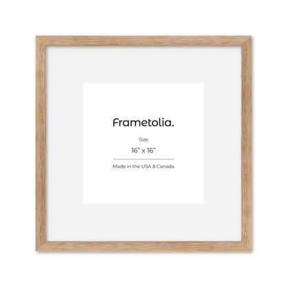16" x 16" White Wash Natural Sierra Wall Frame