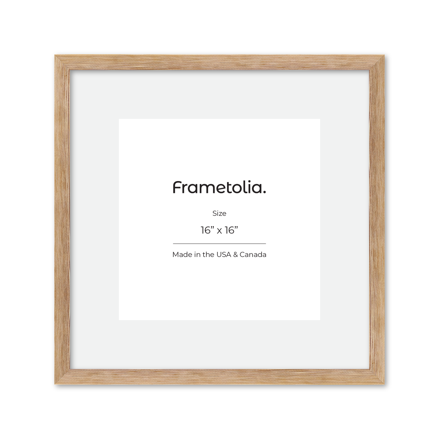 16" x 16" White Wash Natural Sierra Wall Frame