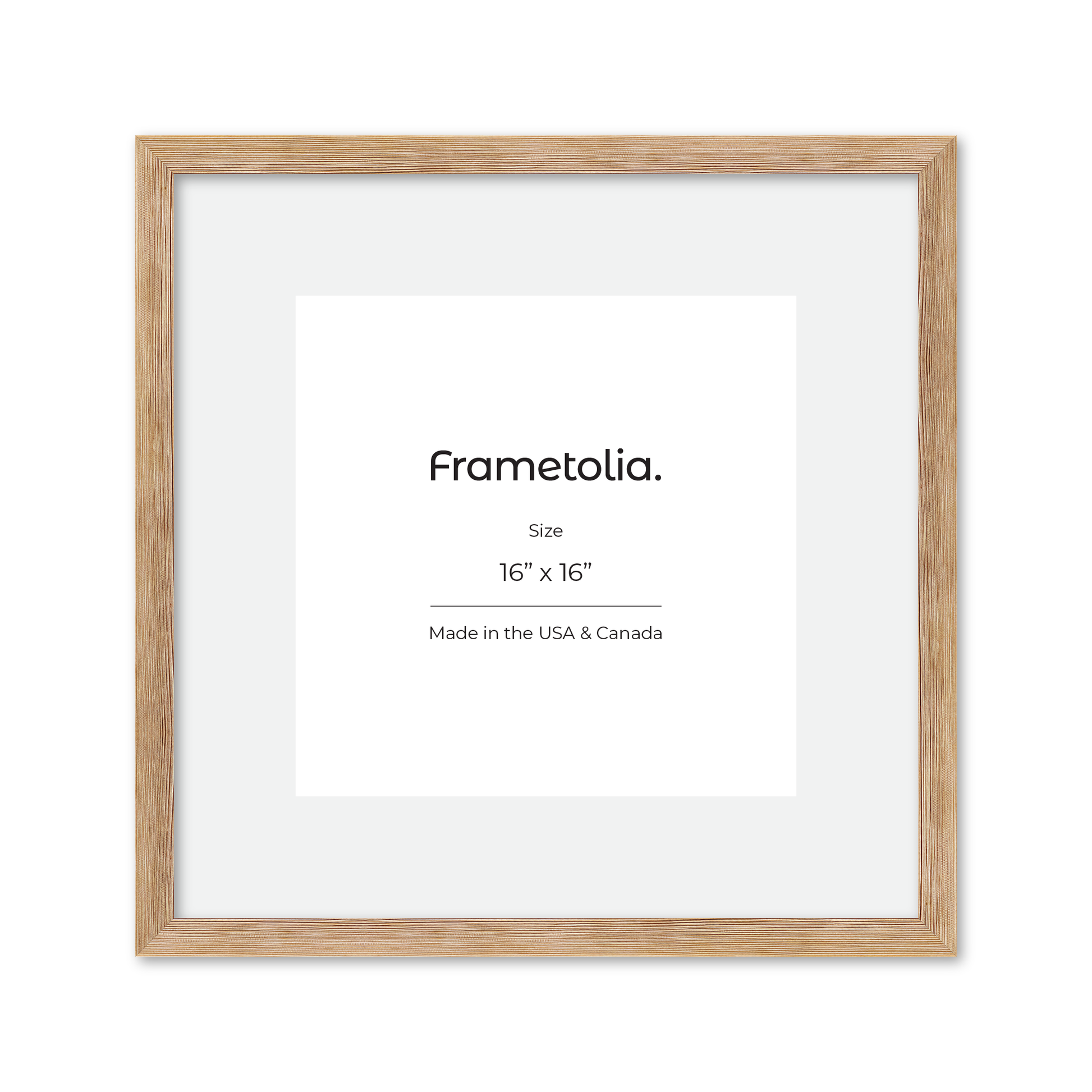 16" x 16" White Wash Natural Sierra Wall Frame