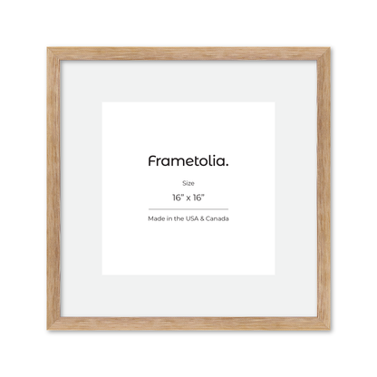 16" x 16" White Wash Natural Sierra Wall Frame