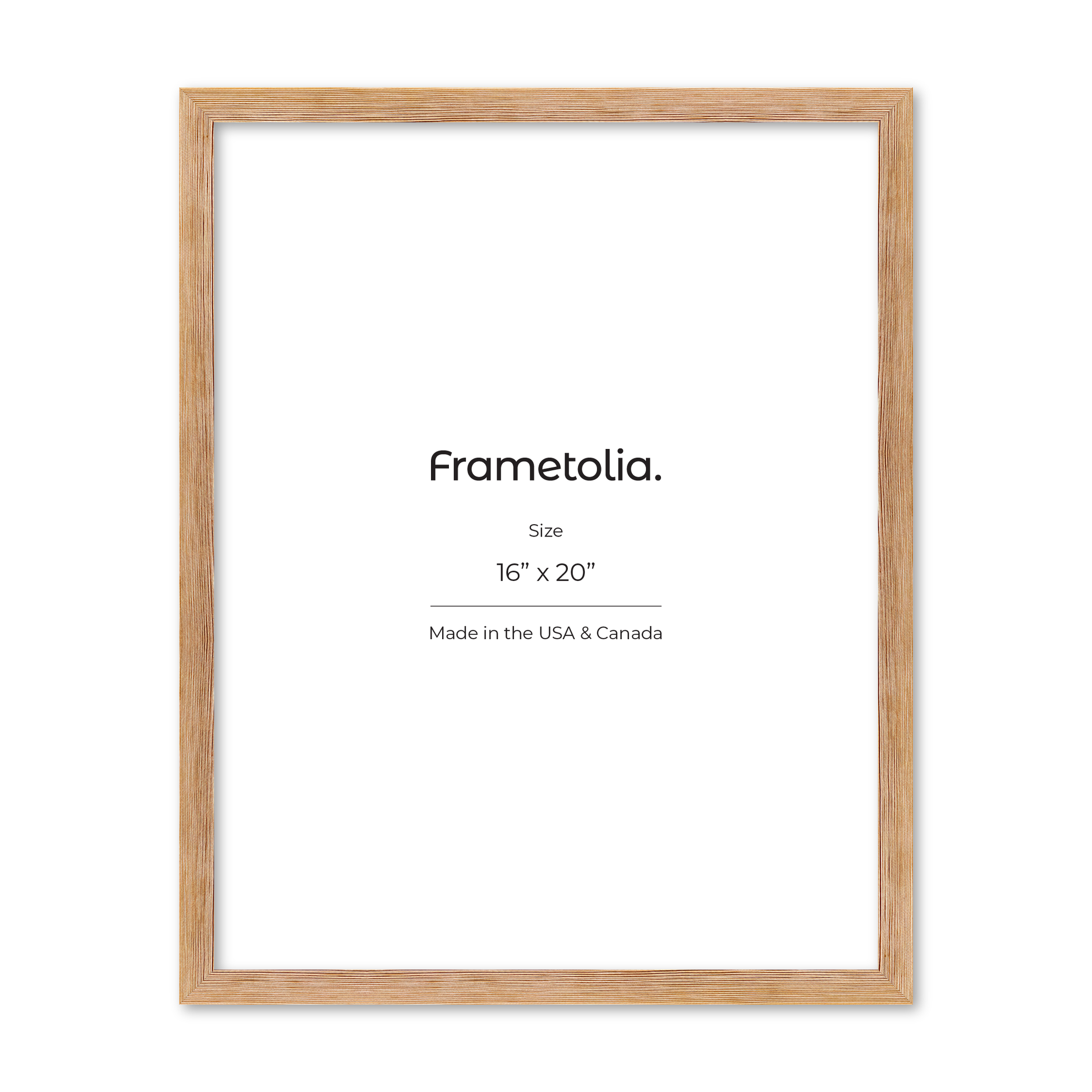 16" x 20" White Wash Natural Sierra Wall Frame