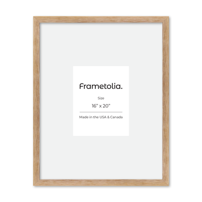 16" x 20" White Wash Natural Sierra Wall Frame