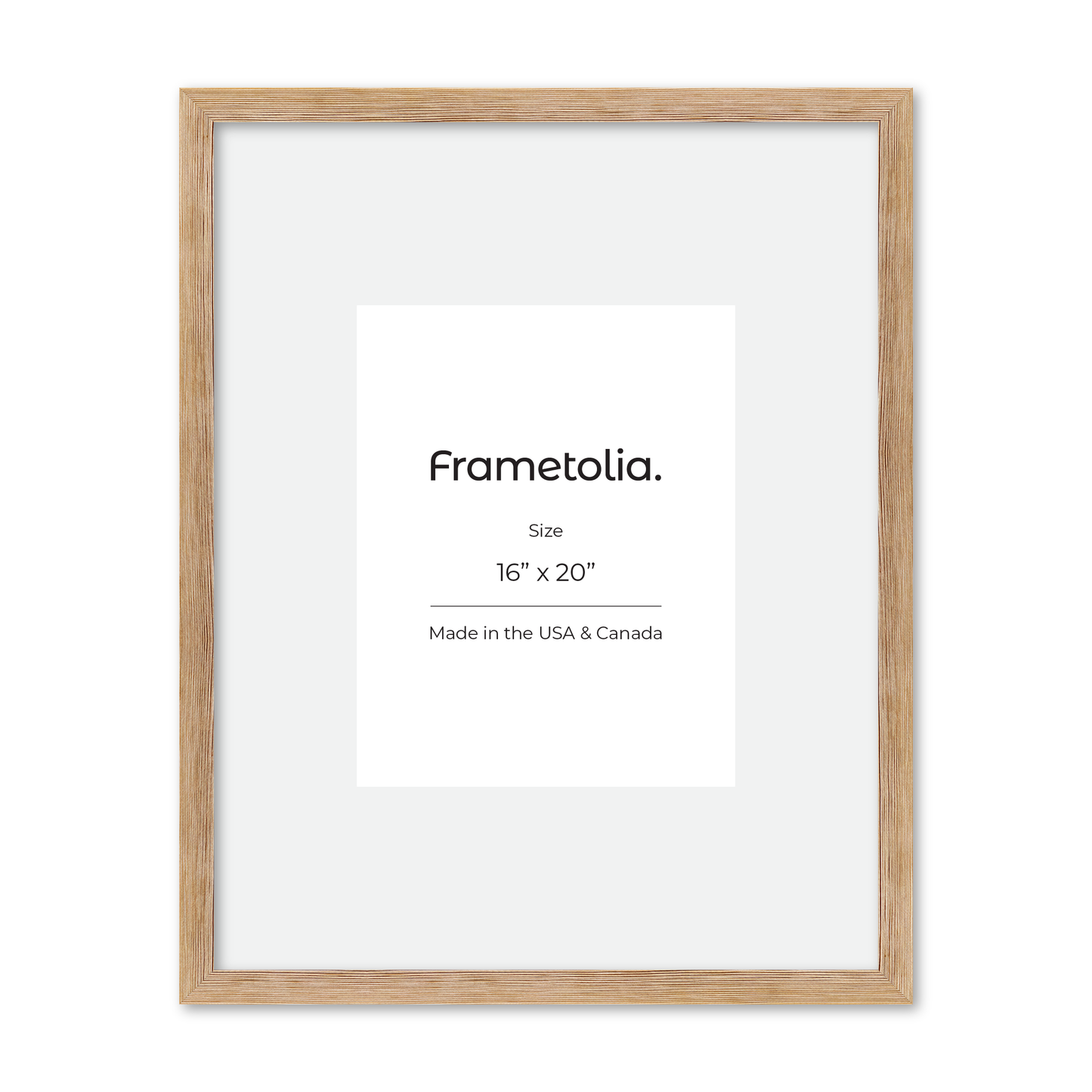 16" x 20" White Wash Natural Sierra Wall Frame
