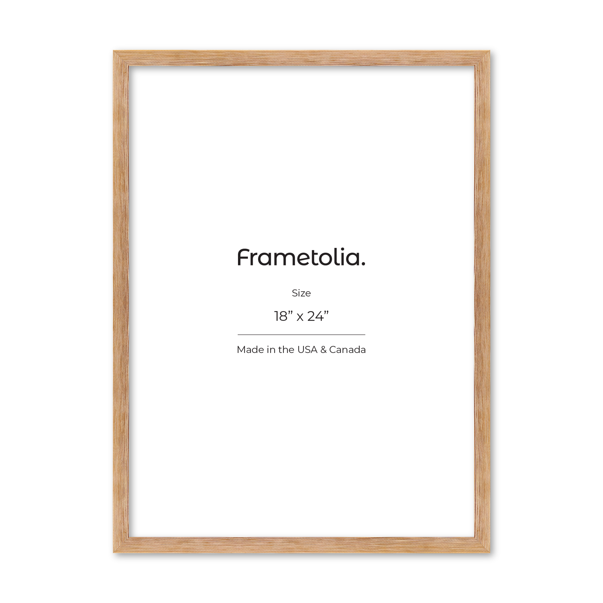 18" x 24" White Wash Natural Sierra Wall Frame