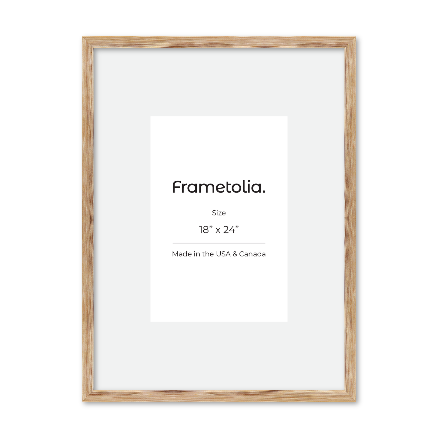 18" x 24" White Wash Natural Sierra Wall Frame