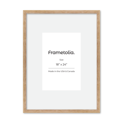 18" x 24" White Wash Natural Sierra Wall Frame