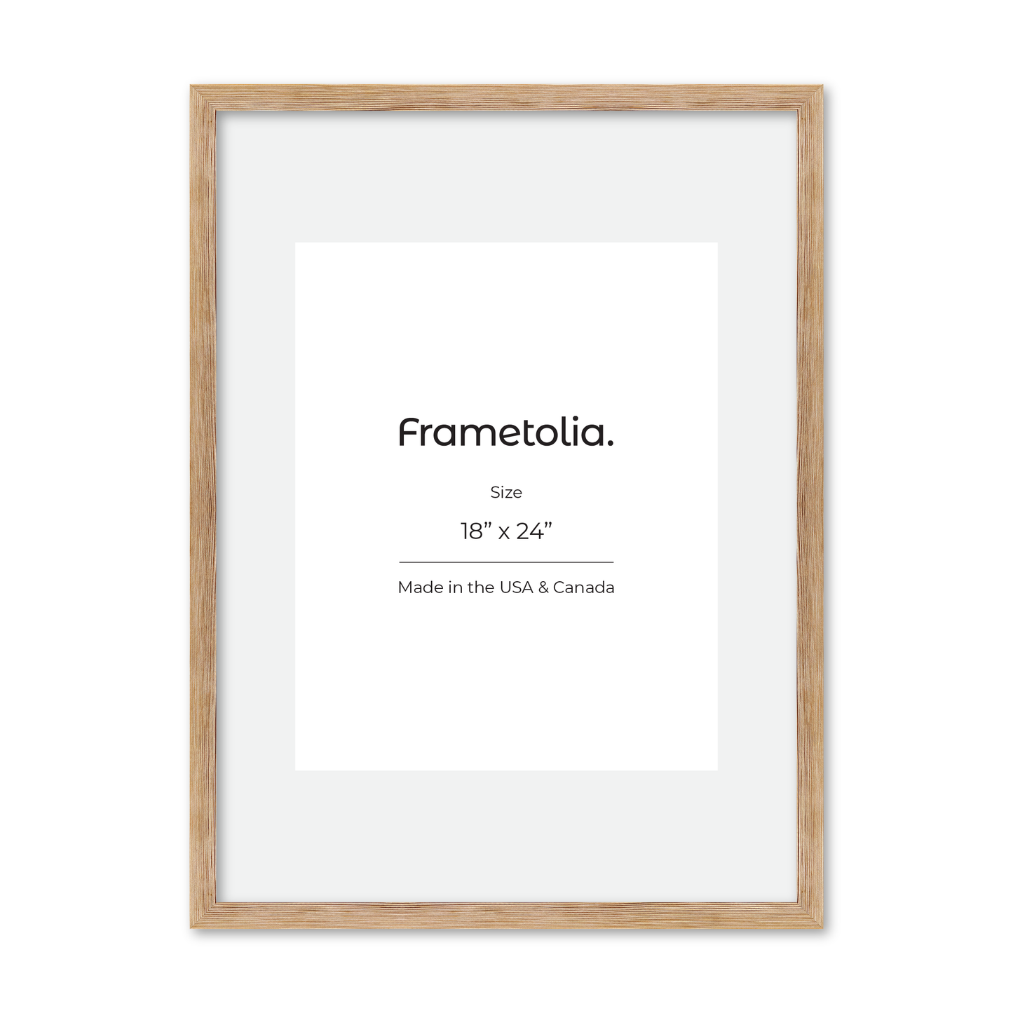 18" x 24" White Wash Natural Sierra Wall Frame