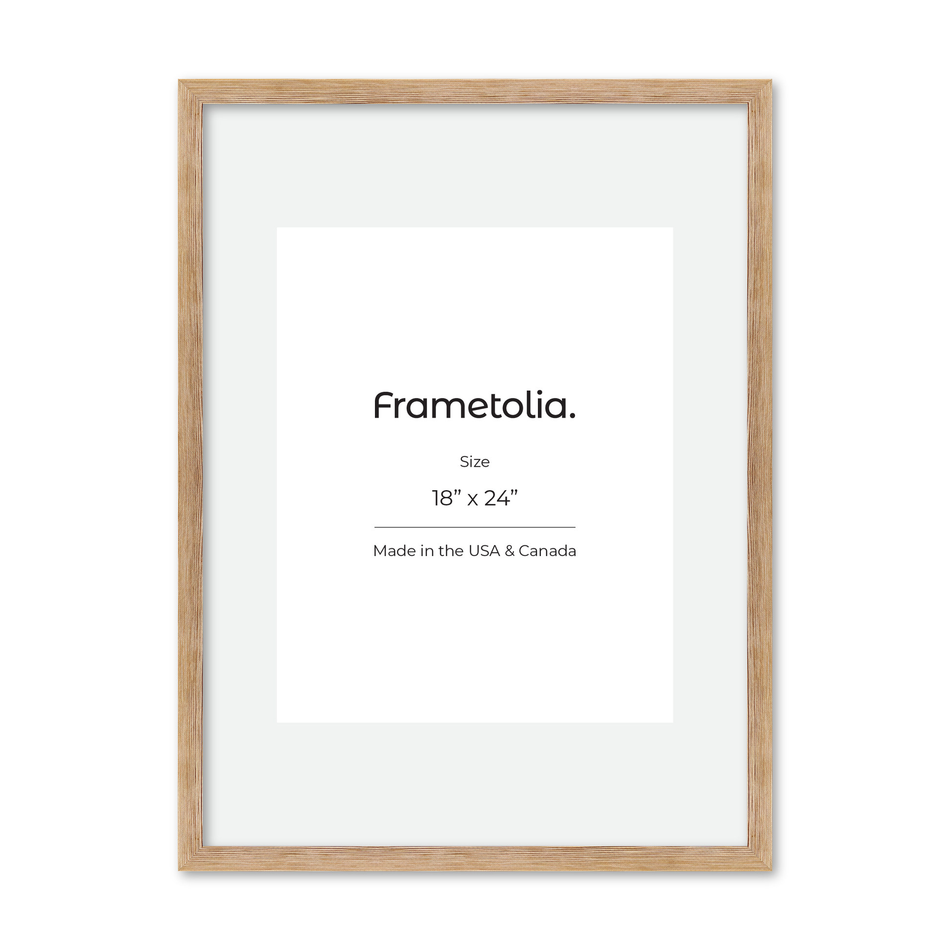 18" x 24" White Wash Natural Sierra Wall Frame