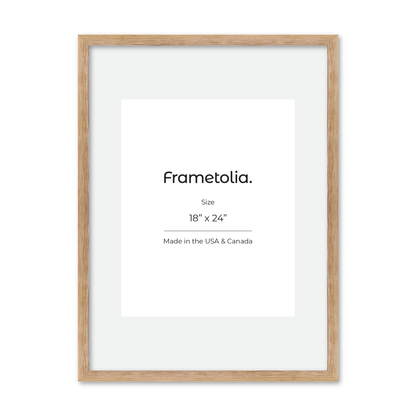 18" x 24" White Wash Natural Sierra Wall Frame