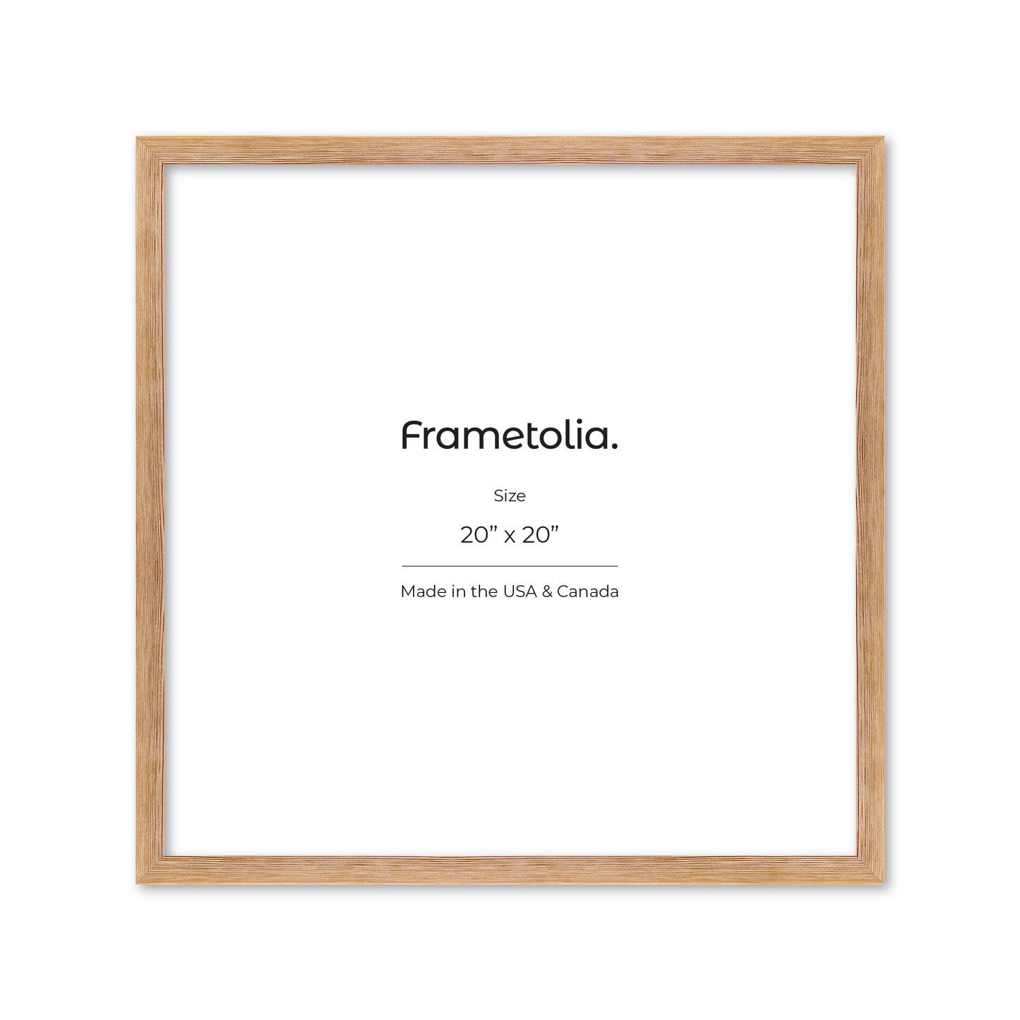 20" x 20" White Wash Natural Sierra Wall Frame