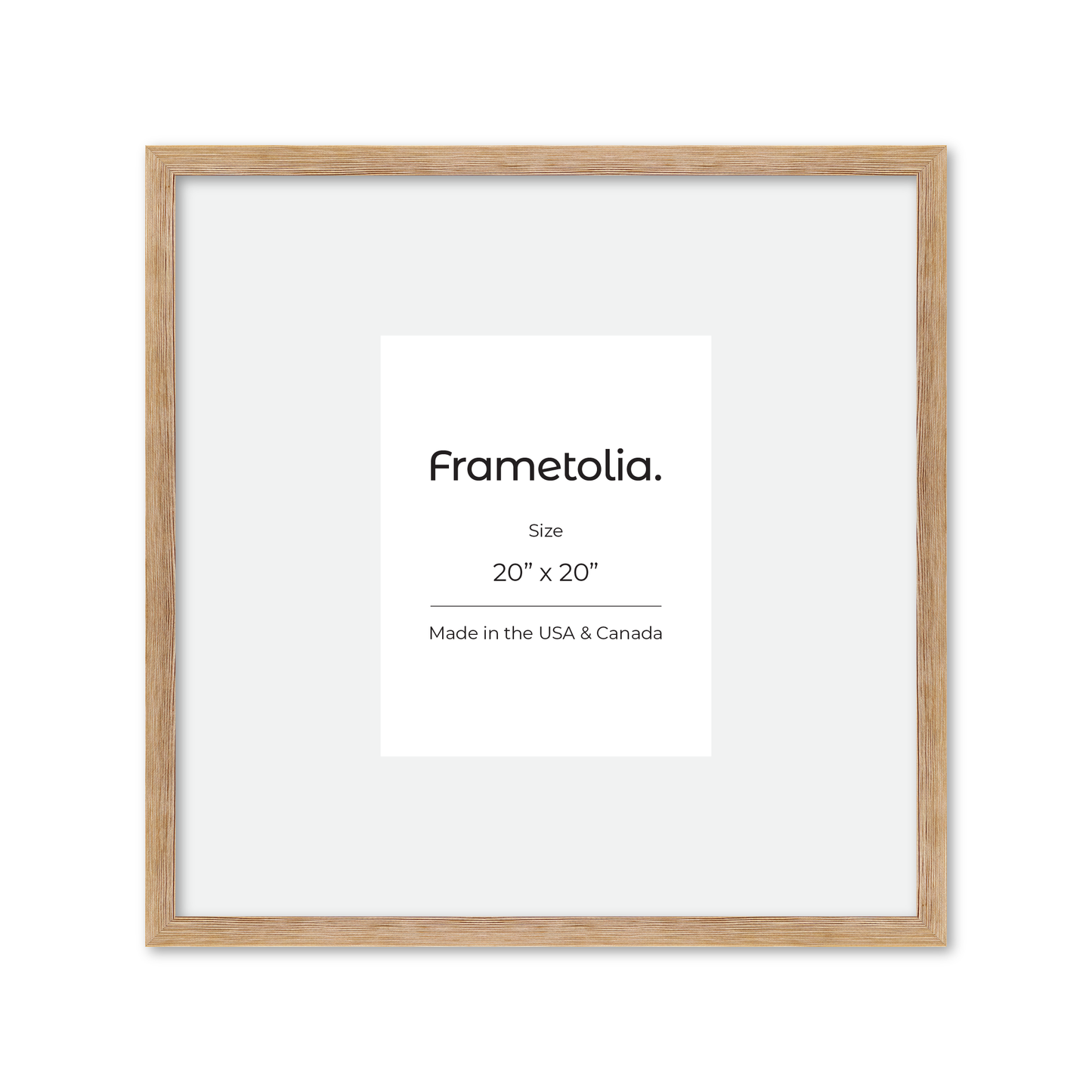 20" x 20" White Wash Natural Sierra Wall Frame