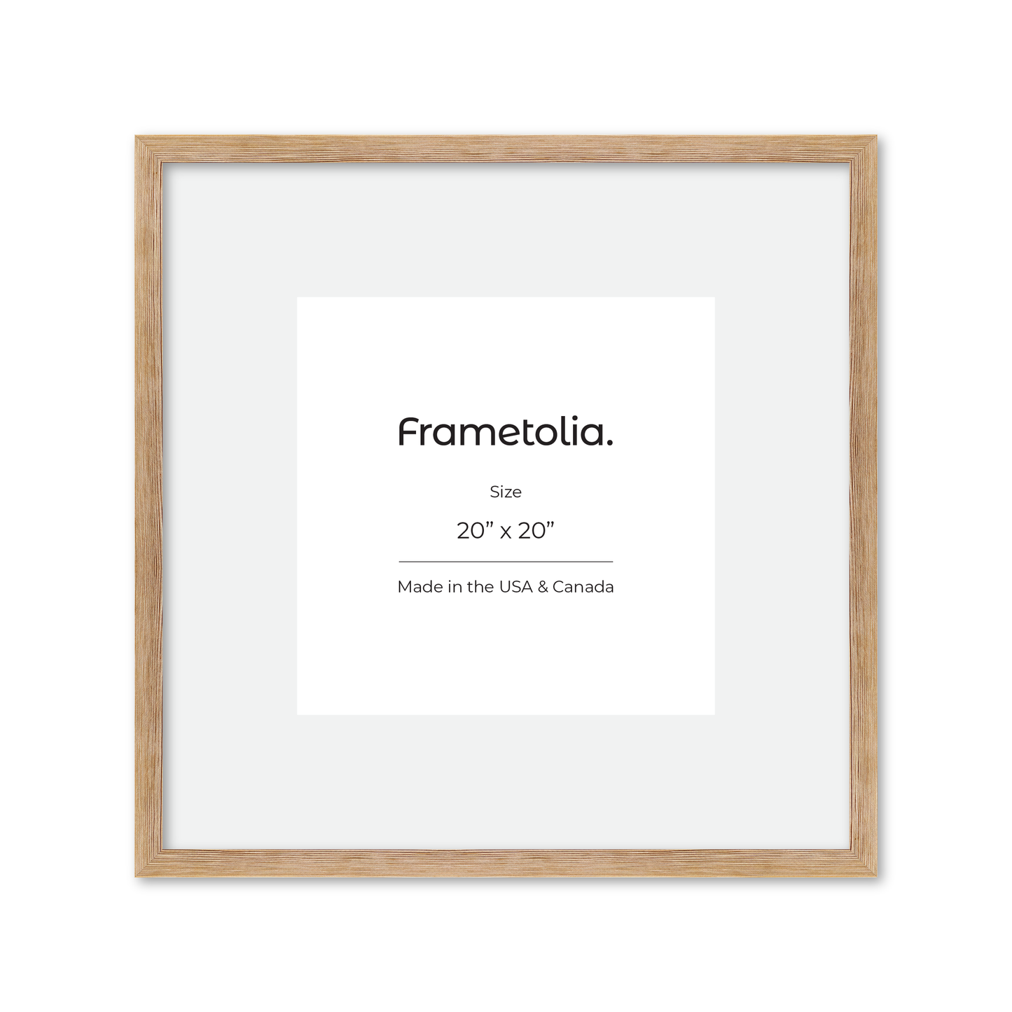 20" x 20" White Wash Natural Sierra Wall Frame