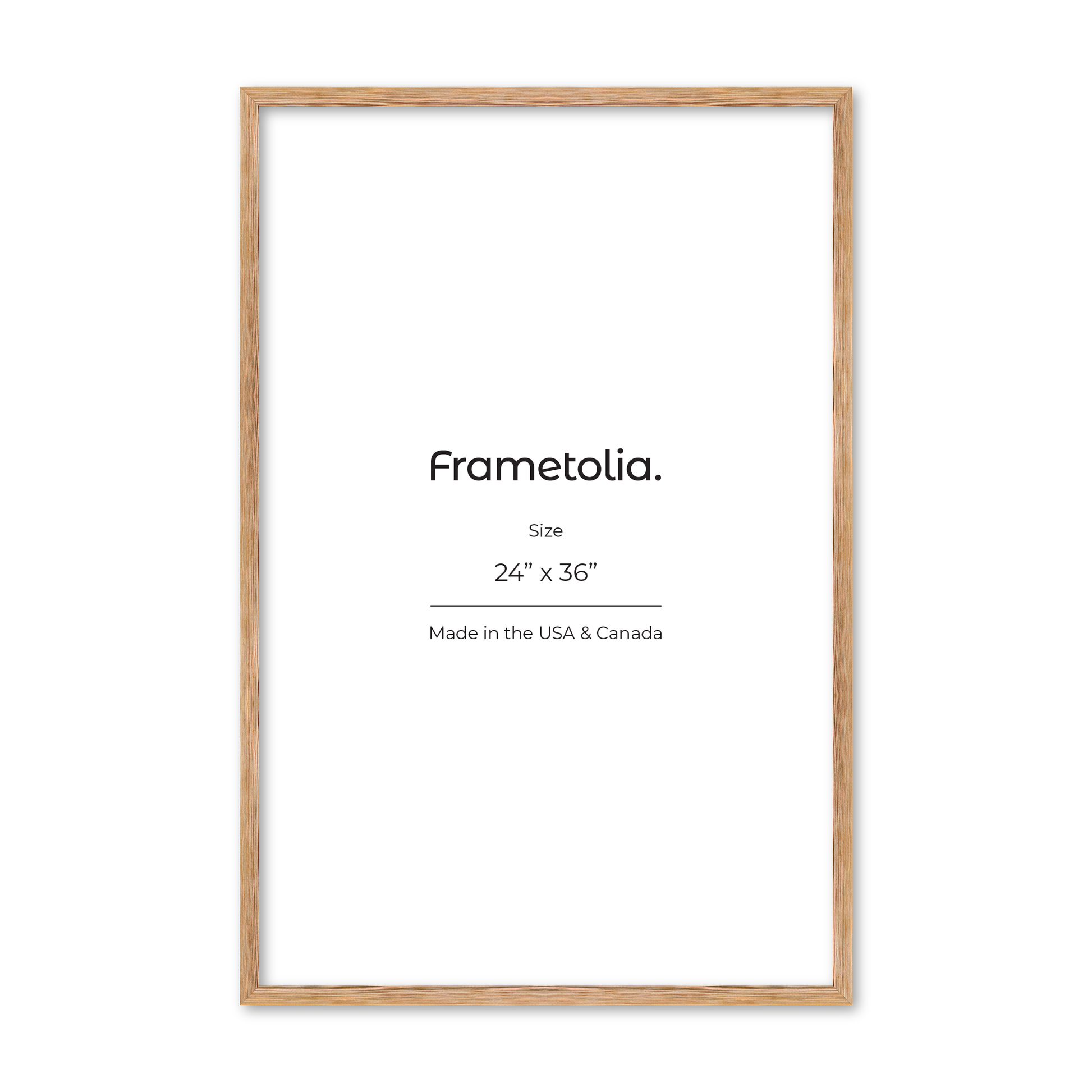 24" x 36" White Wash Natural Sierra Wall Frame