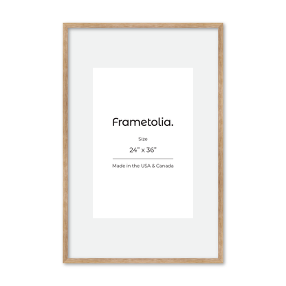 24" x 36" White Wash Natural Sierra Wall Frame