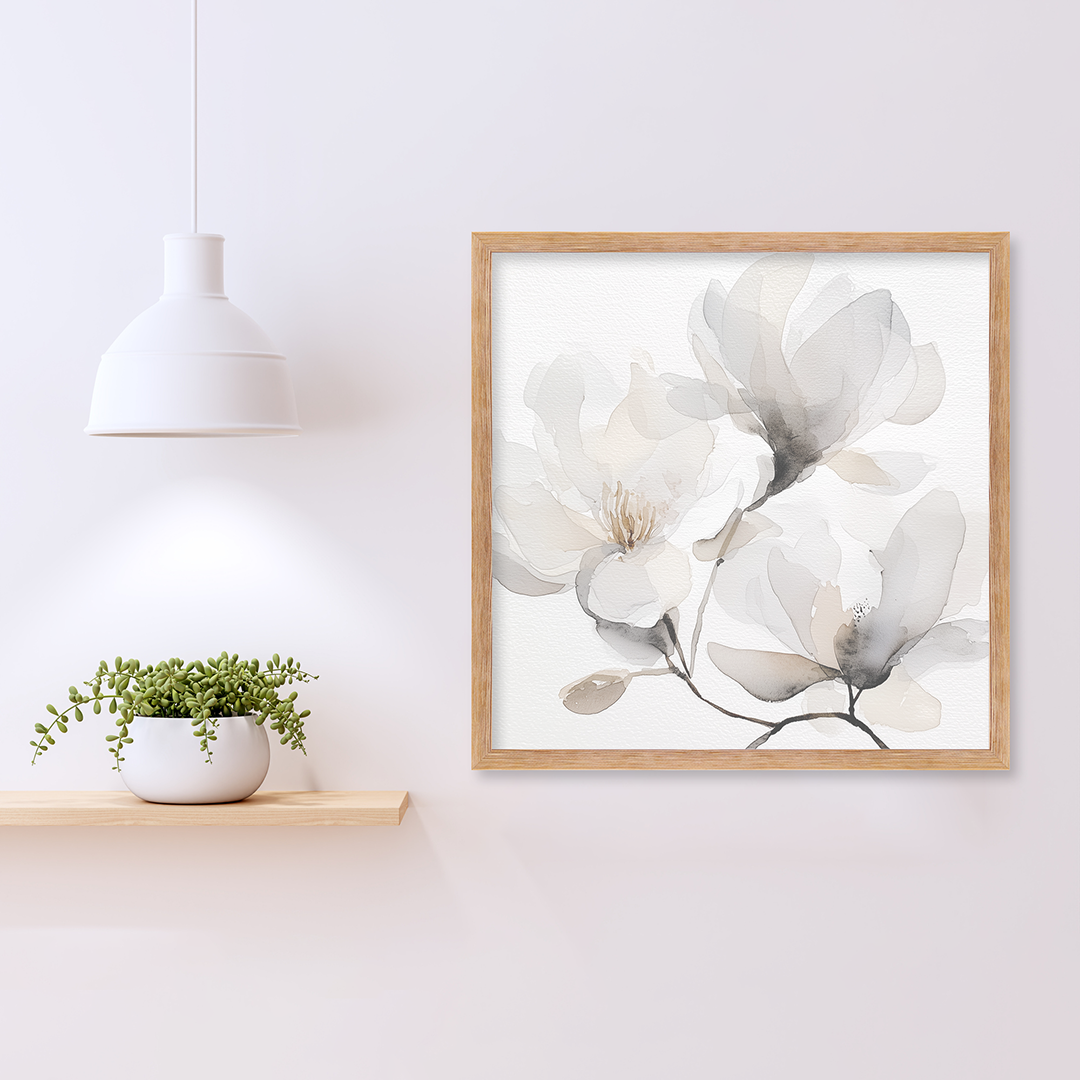 White Wash Natural Sierra Wall Frame Hanging on the wall