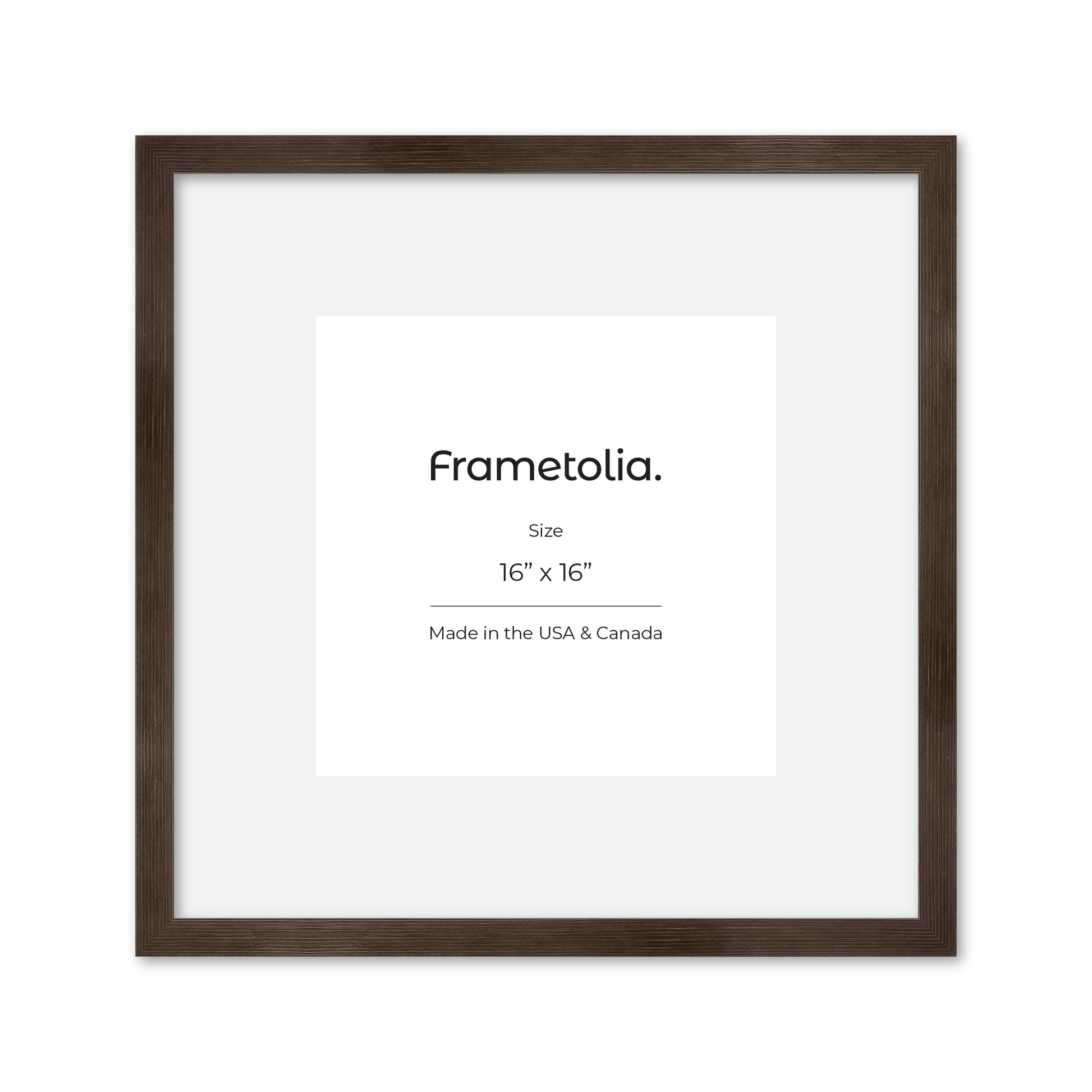 16" x 16" Soft Charcoal Sierra Wall Frame