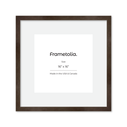 16" x 16" Soft Charcoal Sierra Wall Frame