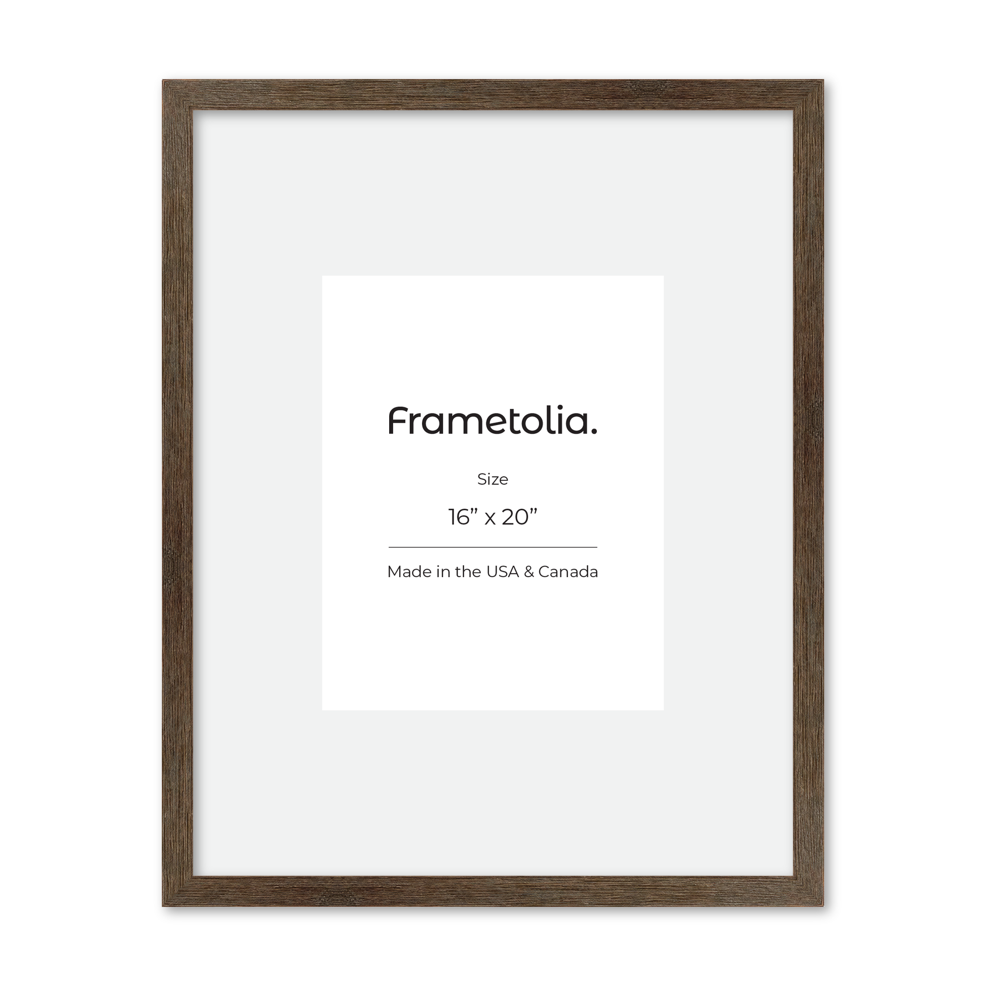 16" x 20" Soft Gray Sierra Wall Frame