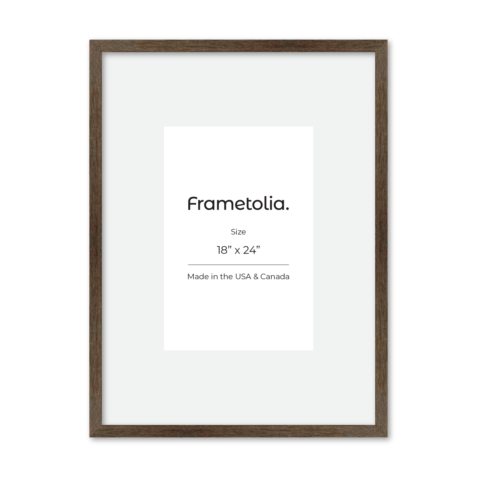 18" x 24" Soft Gray Sierra Wall Frame