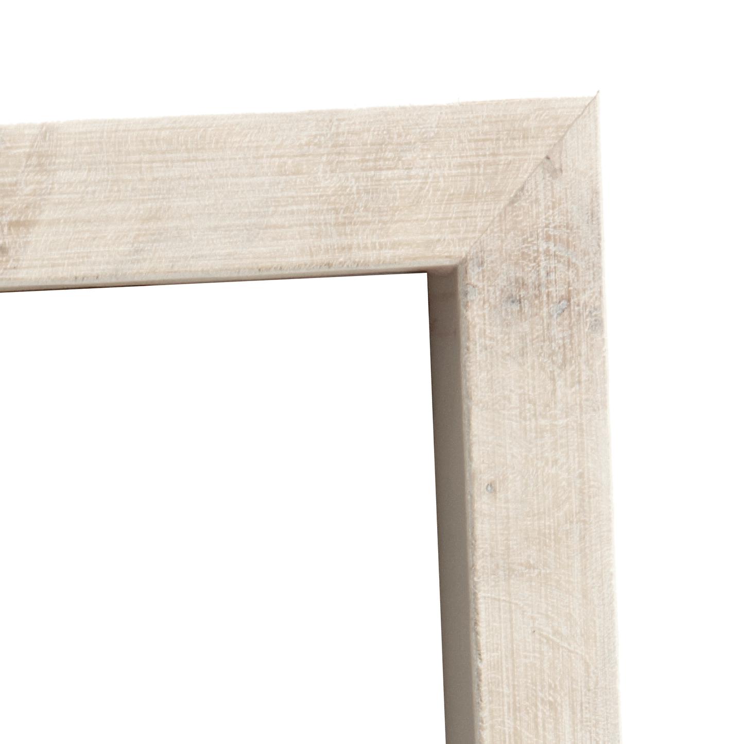 Organic White Burlwood Table Top Frame Corner closeup