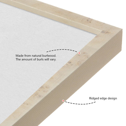 White Burlwood Narrow Width Wall Frame