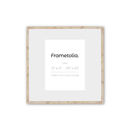 16" x 16" White Burlwood Narrow Width Wall Frame