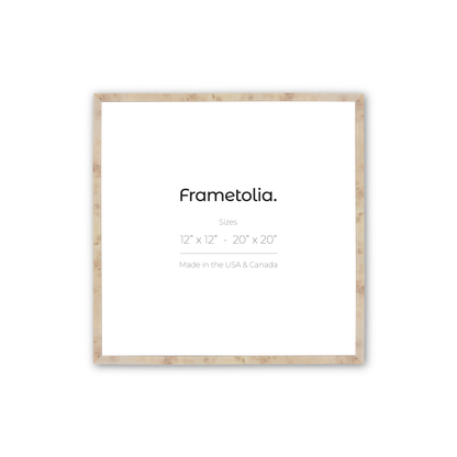 16" x 16" White Burlwood Narrow Width Wall Frame