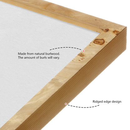 Natural Burlwood Narrow Width Wall Frame