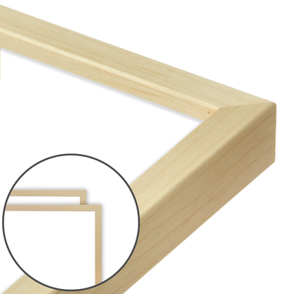 White Maple Narrow Width Wall Frame, Set of 2