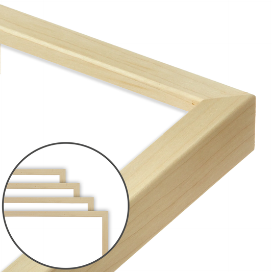 White Maple Narrow Width Wall Frame, Set of 4