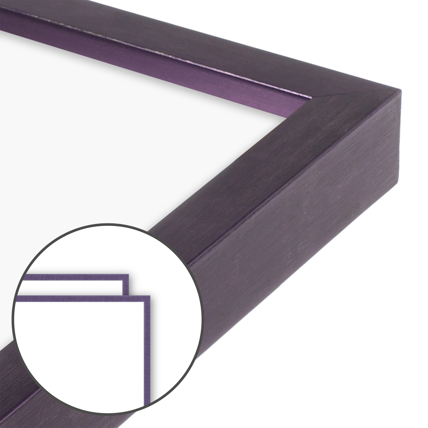 Purple Iris Narrow Width Wall Frame, Set of 2