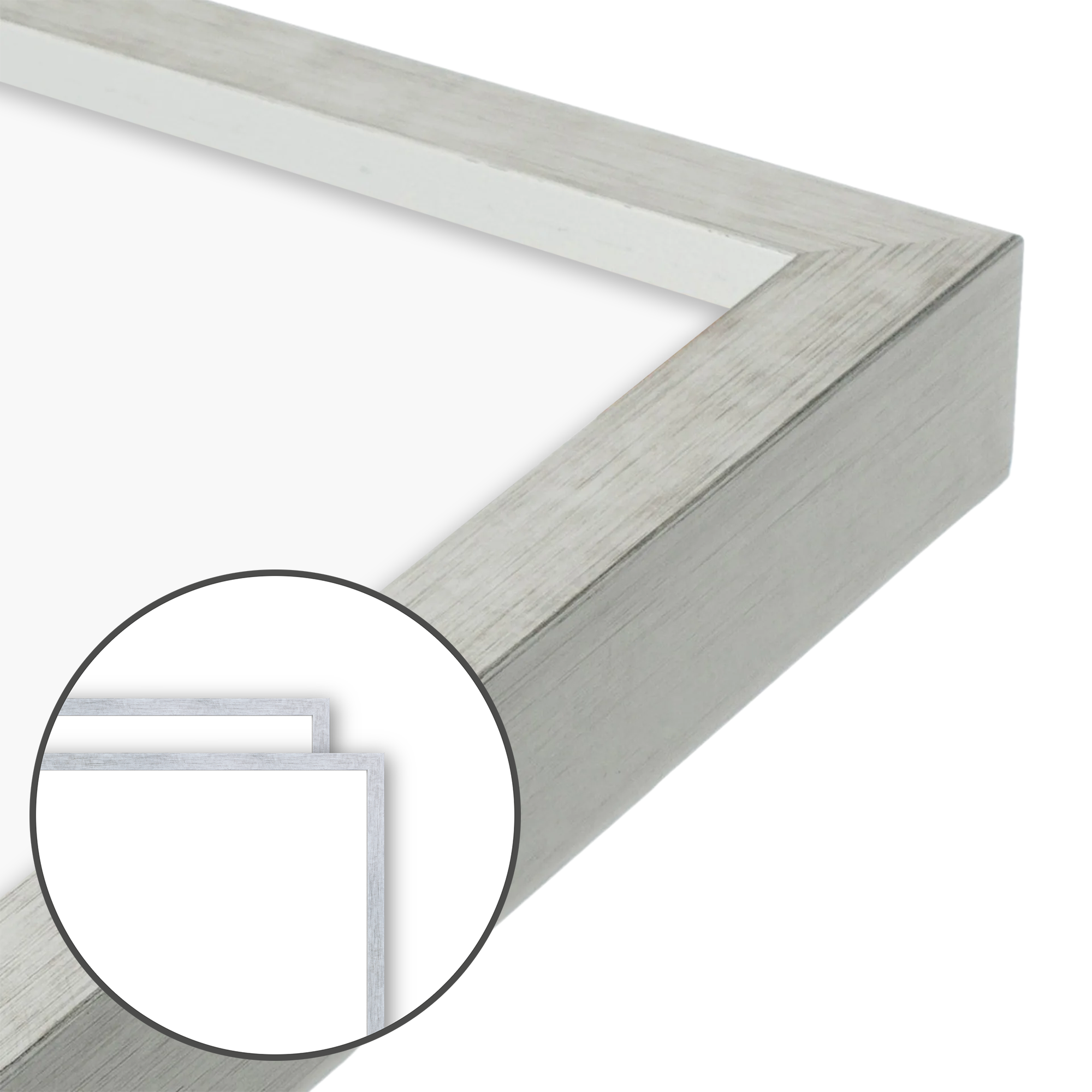Heathered White Linden Wall Frame, Set of 2 – Frametolia.