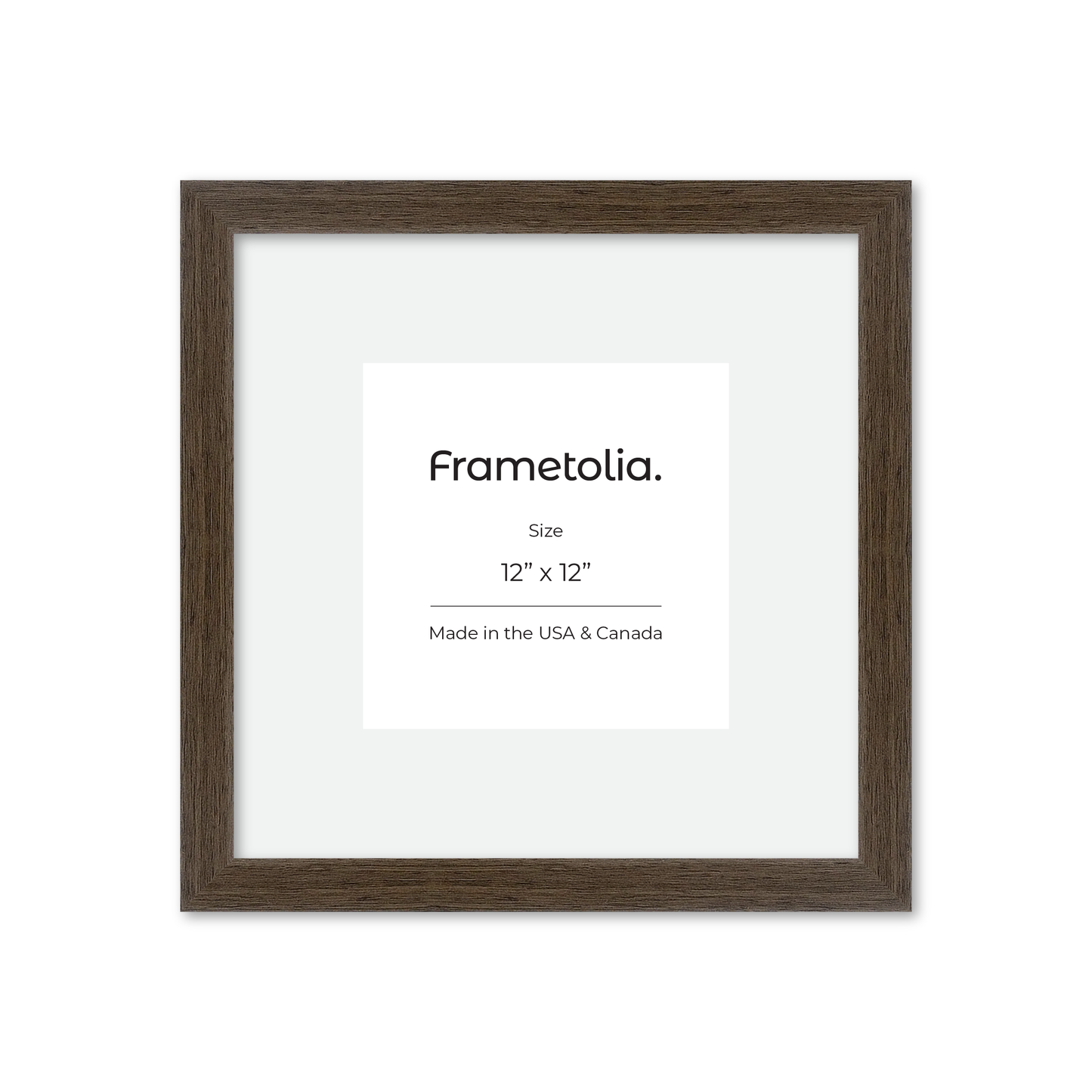 12" x 12" Light Walnut Heritage Wall Frame