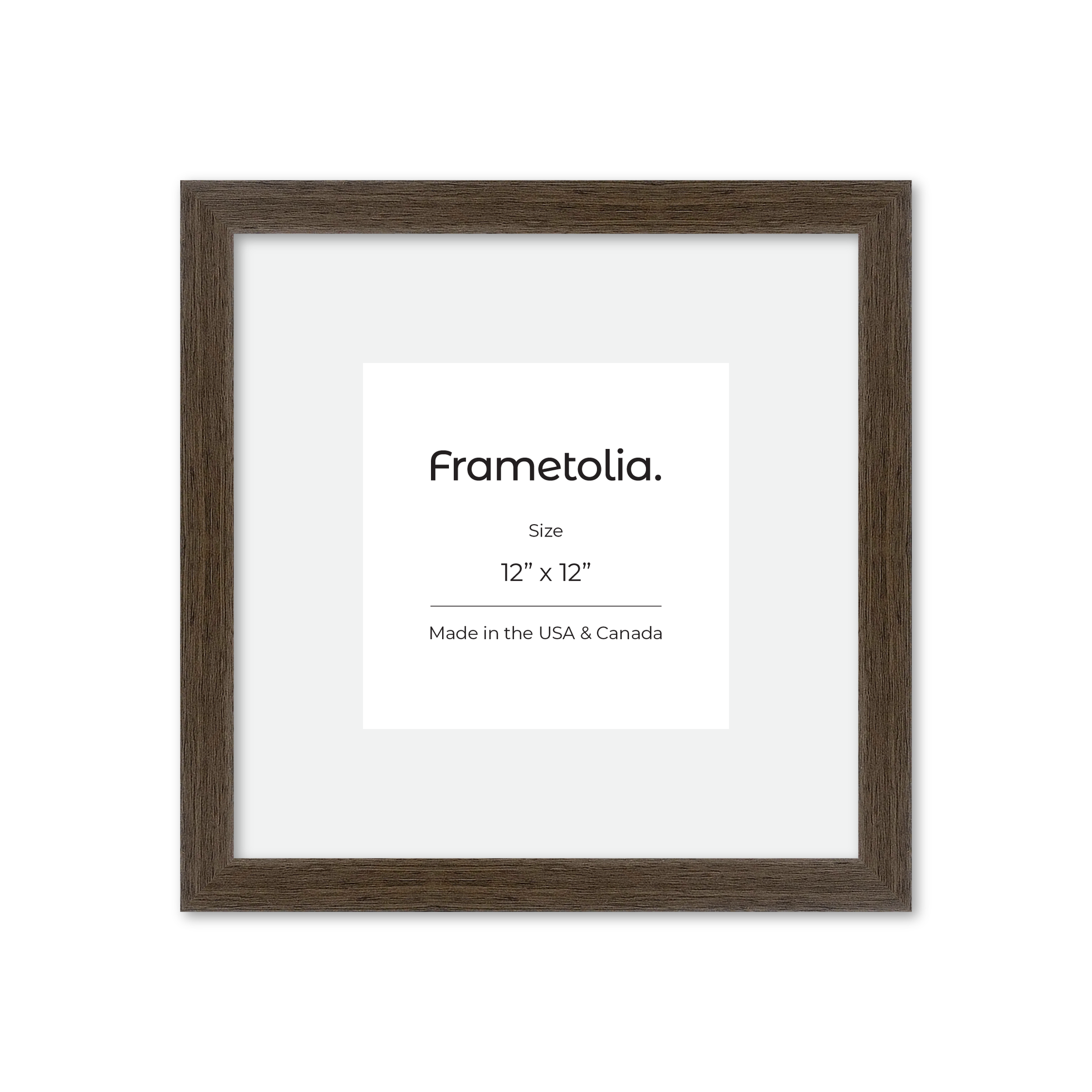 12" x 12" Light Walnut Heritage Wall Frame